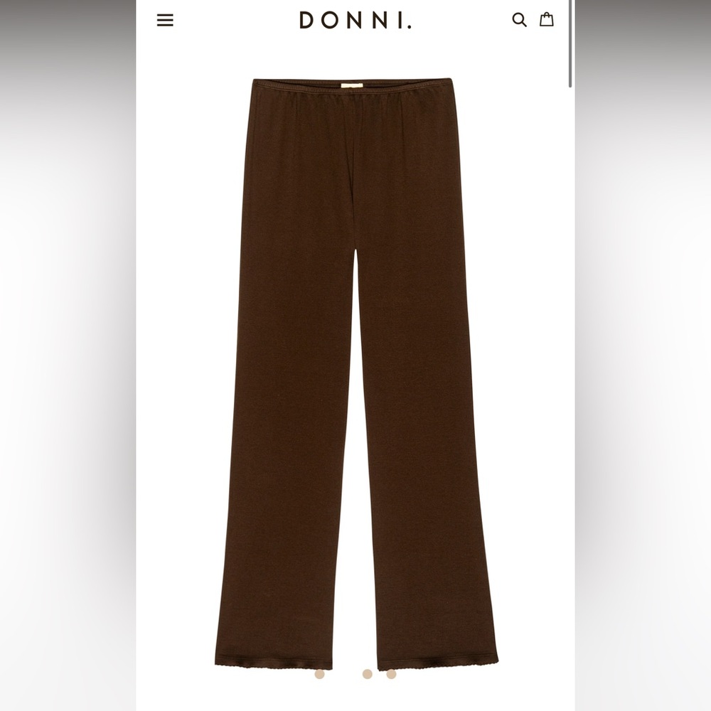 The Baby Rib Scallop Pant in Espresso Size Large